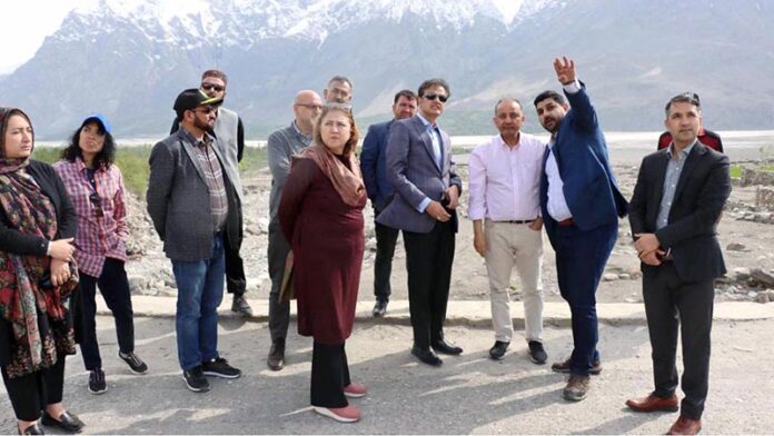 Federal Minister for Climate Change & Environmental Coordination, Senator Musadik Malik interacting with the communities and local administration in the climate vulnerable areas of Gilgit-Baltistan