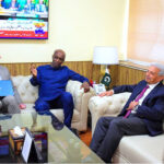 Minister for Food Security and Research Rana Tanveer Hussain in a meeting with Director FAO Mr. David Lebored at his Office at Pak Secretariat