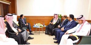 High-level Saudi delegation, led by Abdulrahman Al-Belushi, Deputy Minister for mining met with Federal Minister for Petroleum Ali Pervaiz Malik.