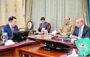 Minister for Transport of Kazakhstan, H.E. Marat Karabayev calls on Prime Minister Muhammad Shehbaz Sharif