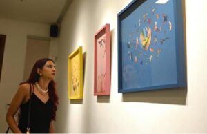 Visitors viewing the photo exhibition 'The Quiet Storm'—a powerful group show featuring seven visionary artists whose works reflect subtle intensity and precision, at Tanzara Gallery, Saidpur Village