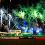 A view of fireworks illuminating the stadium during the grand opening ceremony of Pakistan Super League (PSL) Season 10, marking the beginning of the much-anticipated cricket tournament with vibrant fanfare and celebration