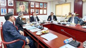 Federal Minister for Parliamentary Affairs, Dr. Tariq Fazal Chaudhary attends the 190th Syndicate Meeting at Quaid e Azam University