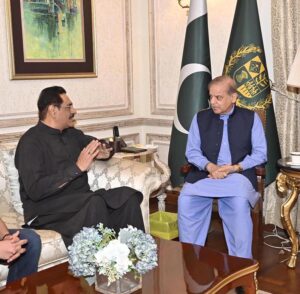 Federal Minister for Defence Production Raza Hayat Hiraj calls on Prime Minister Muhammad Shehbaz Sharif.