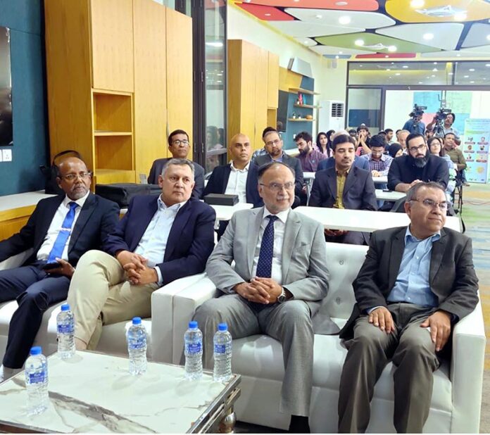 Federal Minister for Planning Ahsan Iqbal interacted with businessmen at Pakistan Business Council