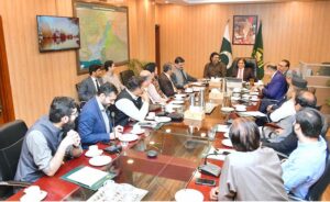 Federal minister for Railways Muhammad Hanif Abbasi meets delegation of Rawalpindi Chambers of Commerce and Industries (RCCI).