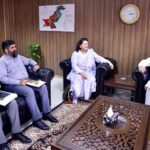 Chairperson BISP Senator Rubina Khalid calls on Federal Minister for Poverty Alleviation and Social Safety, Syed Imran Ahmed Shah to Discuss Operational Improvements in BISP on April 30, 2025 at Ministry of Poverty Alleviation and Social Safety