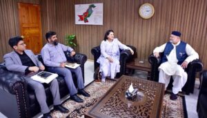 Chairperson BISP Senator Rubina Khalid calls on Federal Minister for Poverty Alleviation and Social Safety, Syed Imran Ahmed Shah to Discuss Operational Improvements in BISP on April 30, 2025 at Ministry of Poverty Alleviation and Social Safety