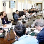 Federal Minister for Finance and Revenue, Senator Muhammad Aurangzeb chairing the meeting of the Cabinet Committee on State-Owned Enterprises (CCoSOEs) at the Finance Division