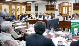 Chairman Prime Minister's youth programme Rana Mashhood Ahmed Khan in a consultation session of the National Adolescent and Youth policy.