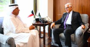 H.E. Nassar Abdulrahma Jasser Almutairi, Ambassador of Kuwait, called on Minister for Defence, Khawaja Muhammad Asif.
