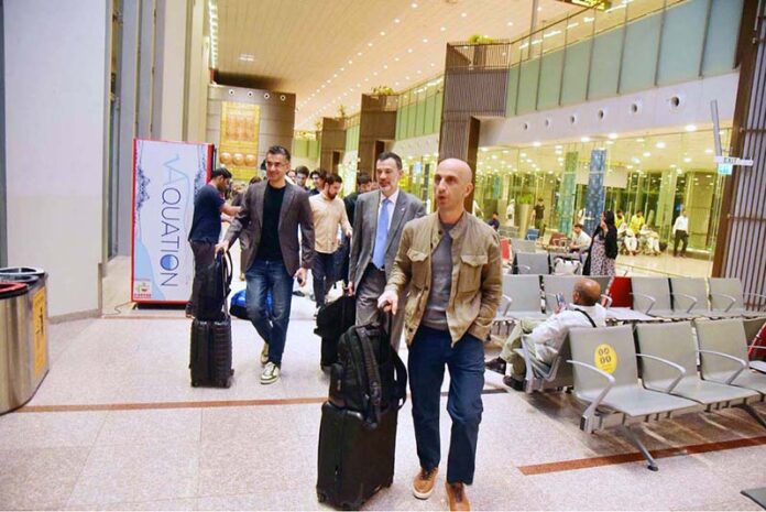 Foreign delegates arrive at Islamabad Airport ahead of the Digital Foreign Direct Investment Conference