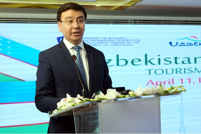 H.E. Umid Shadiev Chirman of the Tourism Committee of Uzbekistan Addressing during the 