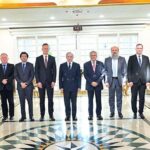 Prime Minister Muhammad Shehbaz Sharif in a group photo with the Foreign Minister of Hungary Mr. Péter Szijjártó and the accompanying delegation