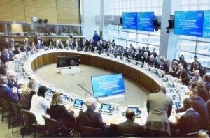 Finance Minister Senator Muhammad Aurangzeb participating in the 13th Ministerial Meeting of the Coalition of Finance Ministers for Climate Action (CFMCA) on the sidelines of the IMF-World Bank Spring Meetings 2025