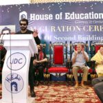 Famous Social worker and US-Pakistan Businessman Ali Sheikhani along with General Secretary Zafar Abbas addressing during inauguration ceremony the second building of the JDC Foundation Pakistan’s -free school, House of Education