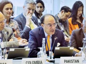 Finance Minister Senator Muhammad Aurangzeb participating in the 13th Ministerial Meeting of the Coalition of Finance Ministers for Climate Action (CFMCA) on the sidelines of the IMF-World Bank Spring Meetings 2025
