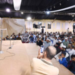 Defense Minister Khawaja Muhammad Asif the prayer ceremony of Parliamentary Secretary Social Welfare and Baitul Mal Punjab Chaudhry Arshad Javed Warraich late