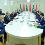 Chairperson of the Council of the Republic of the National Assembly of Belarus Ms. Natalya Kochanova and the Chairman of the House of Representatives of the National Assembly of Belarus Mr. Igor Sergeenko call on Prime Minister Muhammad Shehbaz Sharif