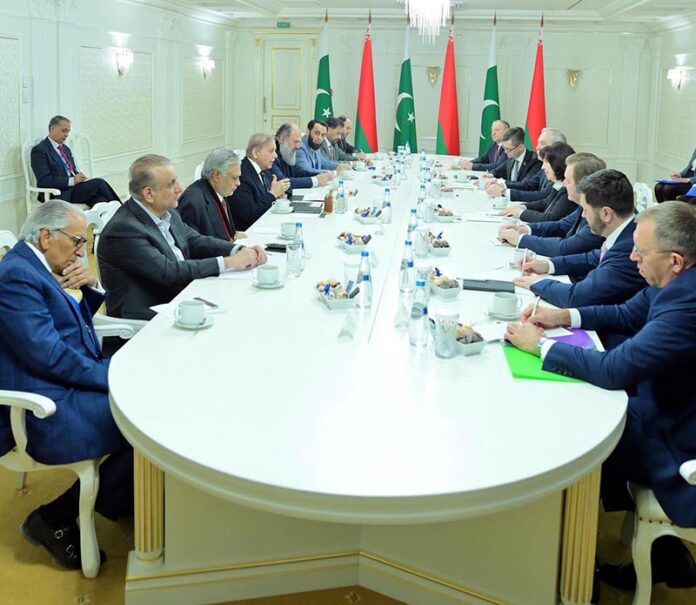 Chairperson of the Council of the Republic of the National Assembly of Belarus Ms. Natalya Kochanova and the Chairman of the House of Representatives of the National Assembly of Belarus Mr. Igor Sergeenko call on Prime Minister Muhammad Shehbaz Sharif