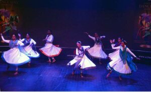 Classical dancer Nighat Chaudhary performing at the Arts Council on the occasion of the International Dance Day