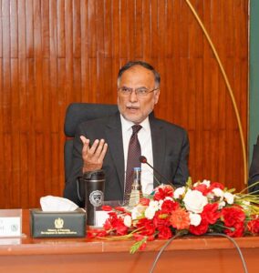 Federal Minister for Planning, Development & Special Initiatives, Ahsan Iqbal chairing a high-level progress review meeting on the China-Pakistan Economic Corridor (CPEC).