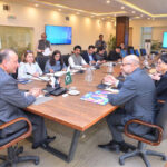 Federal Minister for Climate Change and Environmental Coordination, Senator Musadik Masood Malik chairing a meeting on Sustaiable Development Goals Progress with UNDP-Pakistan at the M/o Climate Change & Environmental Coordination