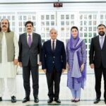 Prime Minister Muhammad Shehbaz Sharif in a group photo with the Chief Ministers of the four provinces of Pakistan, before the commencement of 52nd meeting of the Council of Common Interests