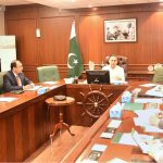 Federal Minister for Maritime Affairs, Muhammad Junaid Anwar Chaudhry chairing a high-level meeting to assess the development of blue economy policy