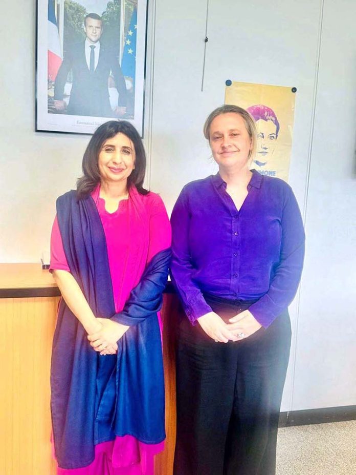 Ambassador of Pakistan to France, Mumtaz Zahra Baloch, held a meeting with Ms. Claire Cheremetinski, Deputy Director General of the Treasury at the French Ministry of Economy & Finance, to strengthen Pakistan-France economic and trade relations