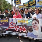 Assistant Commissioner City Anam Babar is leading a rally as the nation observed Youm-i-Tashakar on Friday across the country to honour the armed forces and the people for their victory in Operation Bunyan-um-Marsoos against India organized by the district administration