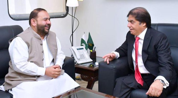 Federal Minister for National Heritage and Culture Aurangzeb Khan Khichi calls on Federal Minister for Railways, Hanif Abbasi