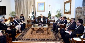 A delegation of International Monetary Fund led by Mr Jihad Azour called on President Asif Ali Zardari, at Aiwan-e-Sadr