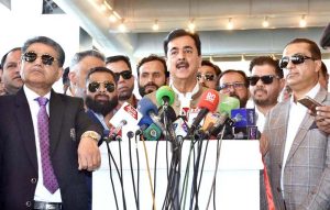 Chairman Senate Yousaf Raza Gilani inaugurating the ISEM Expo B2B 2025.
