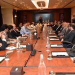 Prof. Ahsan Iqbal, Federal Minister for Planning, Development and Special Initiatives during a meeting with a delegation of the Pakistan Business Council (PBC)