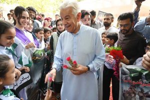 Defense Minister Khawaja Muhammad Asif pays tribute to the Pakistani army’s brilliant victory in the war with India during his address to the media.