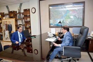 Federal Minister for Railways, Muhammad Hanif Abbasi, meets WAPDA Chairman, Engineer Lieutenant General (Retd) Sajjad Ghani