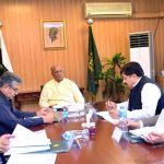 Federal Minister for Housing and Works Mian Riaz Hussain Pirzada chairing meeting of the 59th Board of Directors (BoD) of Pakistan Housing Authority (PHA) Foundation in federal capital
