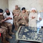 State Minister for National Food Security and Research Malik Rashid Ahmed Khan visits Nankana to offer condolences to the martyr's family