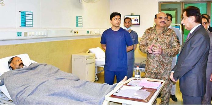 Speaker National Assembly Sardar Ayaz Sadiq visits CMH Rawalpindi to inquire about the well-being of those injured in the aftermath of the recent Indian attack on Pakistan