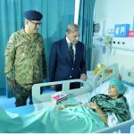 Prime Minister Muhammad Shehbaz Sharif along with Defence Minister Khawaja Muhammad Asif, Chief of the Army Staff General Syed Asim Munir and Minister for Information and Broadcasting Attaullah Tarar visited Combined Military Hospital Rawalpindi to meet the soldiers injured during M'arka-e-Haq