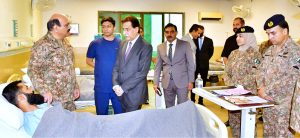 Speaker National Assembly Sardar Ayaz Sadiq visits CMH Rawalpindi to inquire about the well-being of those injured in the aftermath of the recent Indian attack on Pakistan