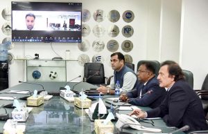 Special Assistant to the Prime Minister Haroon Akhtar Khan chairing a meeting with Karachi Chamber of Commerce and Industry online via zoom