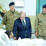 Prime Minister Muhammad Shehbaz Sharif along with Defence Minister Khawaja Muhammad Asif, Chief of the Army Staff General Syed Asim Munir and Minister for Information and Broadcasting Attaullah Tarar visited Combined Military Hospital Rawalpindi to meet the soldiers injured during M'arka-e-Haq