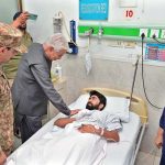 Defense Minister Khawaja Muhammad Asif is visiting those injured in Indian firing at CMH Hospital