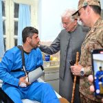 Defense Minister Khawaja Muhammad Asif is visiting those injured in Indian firing at CMH Hospital