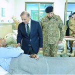 Prime Minister Muhammad Shehbaz Sharif along with Defence Minister Khawaja Muhammad Asif, Chief of the Army Staff General Syed Asim Munir and Minister for Information and Broadcasting Attaullah Tarar visited Combined Military Hospital Rawalpindi to meet the soldiers injured during M'arka-e-Haq