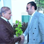 A delegation led by Chairman Pakistan People's Party Bilawal Bhutto Zardari calls on Prime Minister Muhammad Shehbaz Sharif