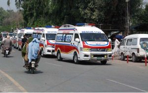 Rescue 1122 ambulances shifting dead bodies who martyred in India’s airstrikes for funeral