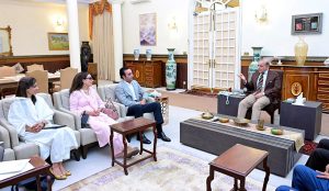 A delegation led by Chairman Pakistan People's Party Bilawal Bhutto Zardari calls on Prime Minister Muhammad Shehbaz Sharif
